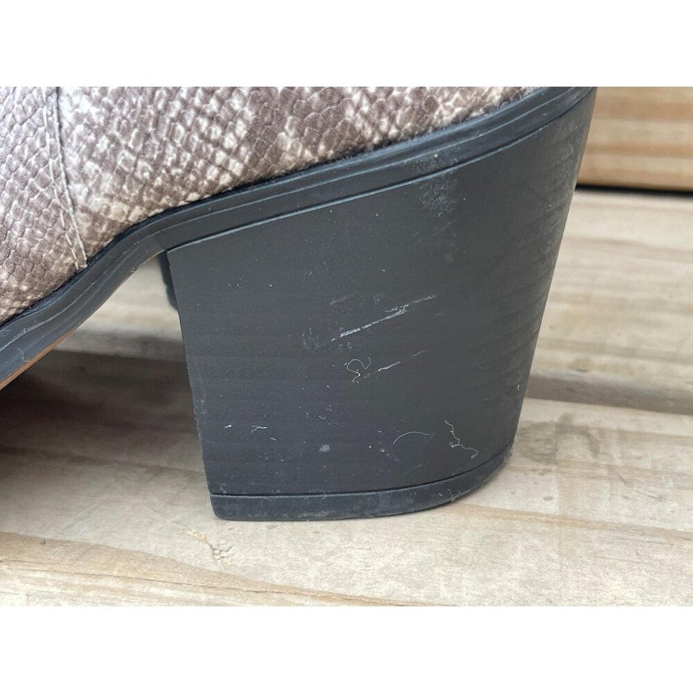 Truffle collection Snake Print Knee-High Block Heel Boots With Side Zipper Sz 6 - Picture 7 of 13